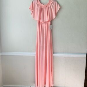 Show Me Your Mumu Wedding Pink Hacienda Off Shoulder Maxi Dress